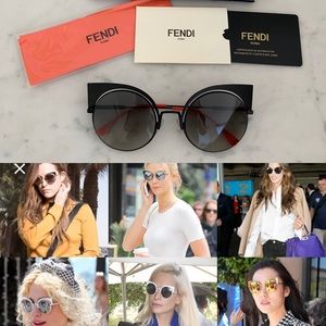 Fendi Accessories - Fendi Eyeshine Matte Black Sunglasses Fendi Accessories - Fendi Eyeshine Matte Black Sunglasses